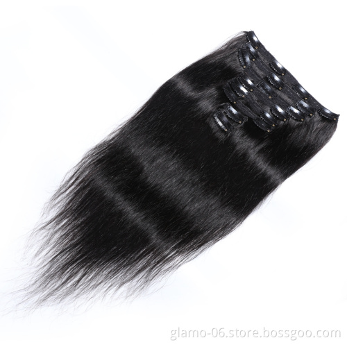 Cheveux Humain Human Hair 4C Human Hair Clip Ins Bleaching Hair Extensions